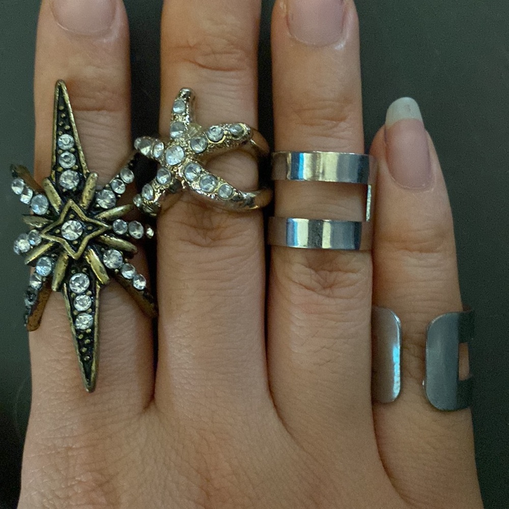 4 statement rings stack